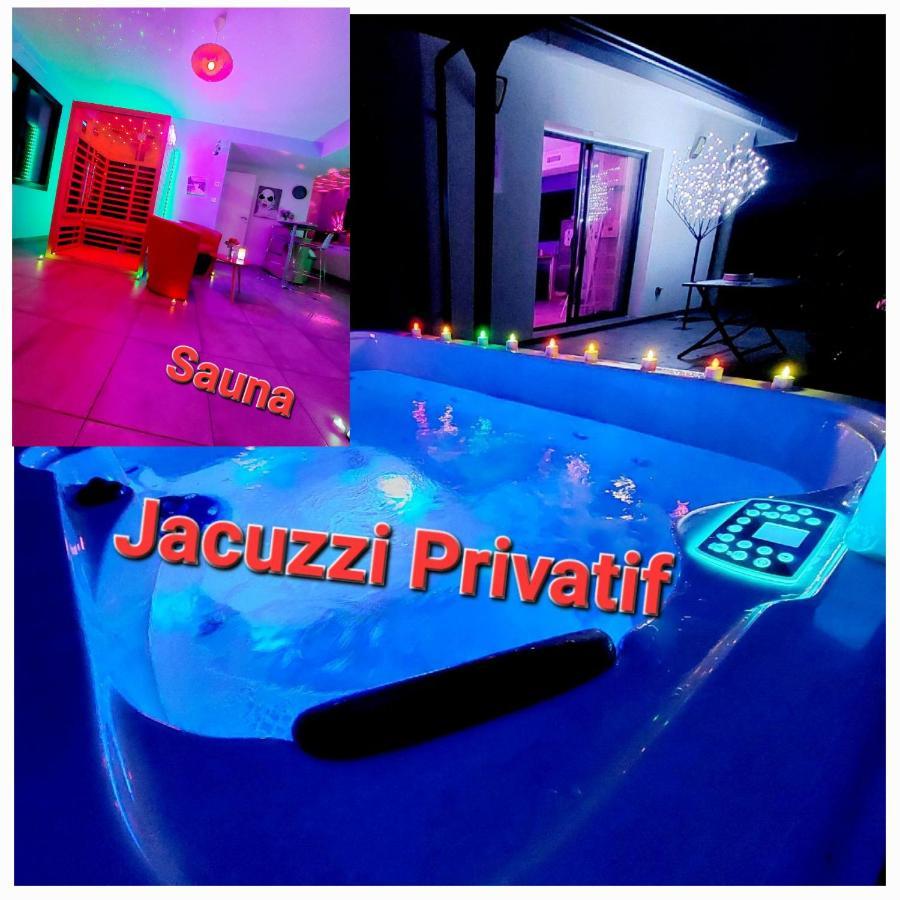 Un Sejour Romantique En Couple Avec Jacuzzi Prive Chromotherapie Jardin Maison Privee Ychoux Exterior photo